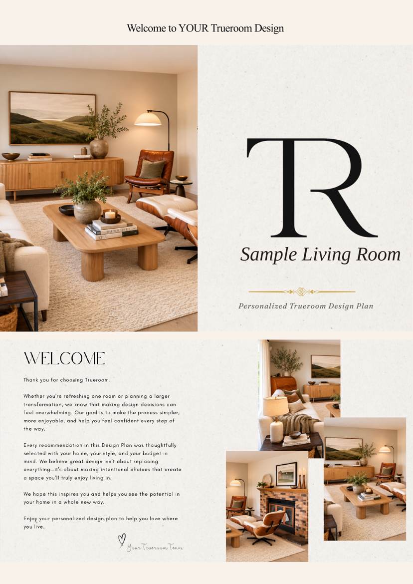 Sample Trueroom reveal cover page